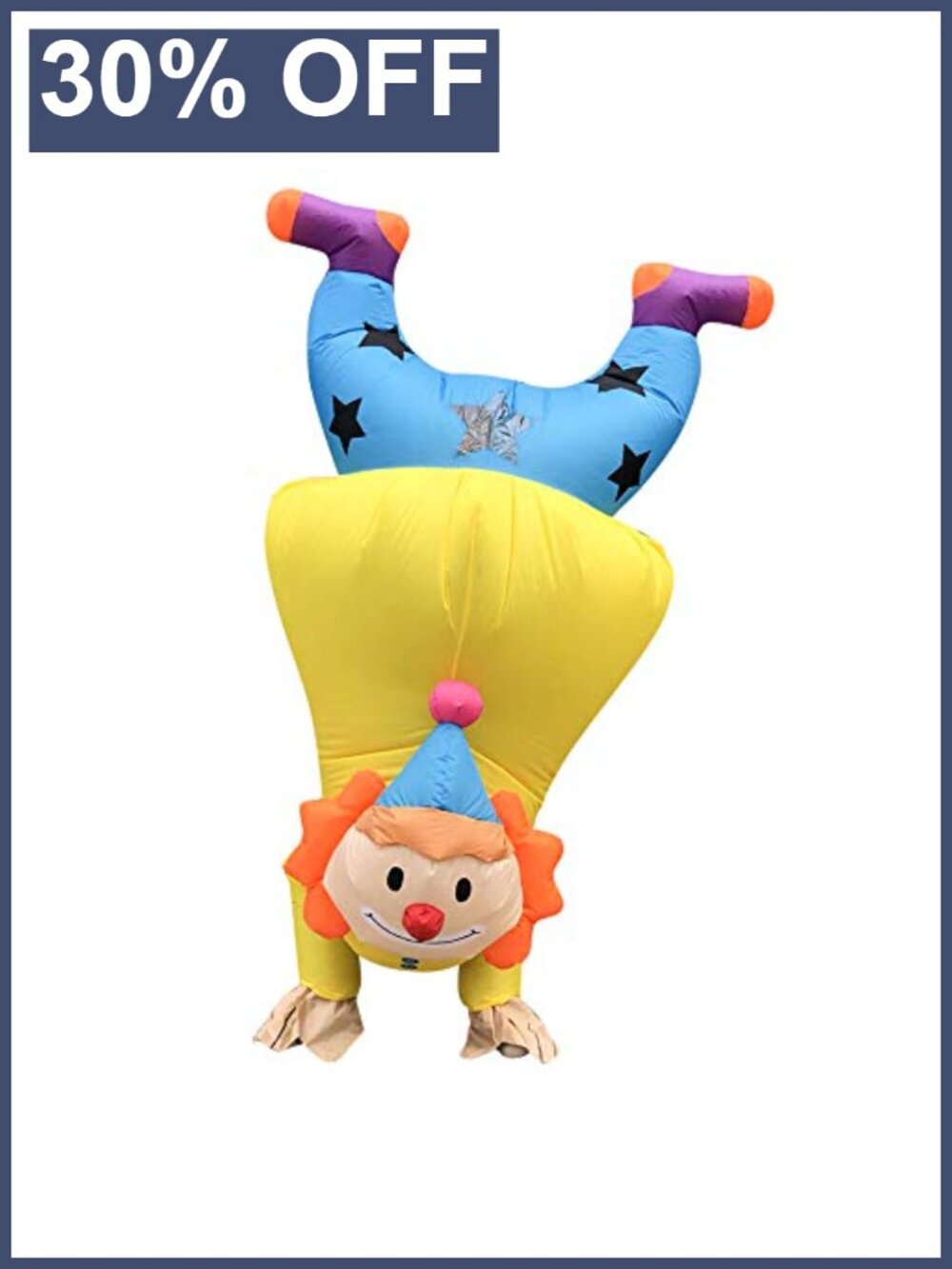 ZISUEX Inflatable Clown Costume Adult Blow Up Suit Halloween Christmas Party